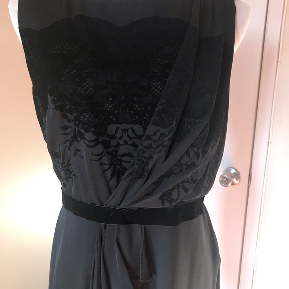 Black Silk Tahari Evening Cocktail Dress - Picture 1 of 8